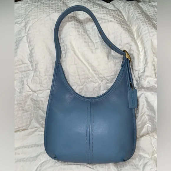 HTF color Like new Coach Ergo Blue Leather Shoulder Bag